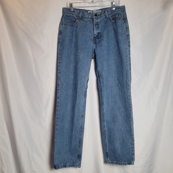 Harley Davidson Medium Wash Midrise Women's Jeans Size 12 Regular - Picture 1 of 11